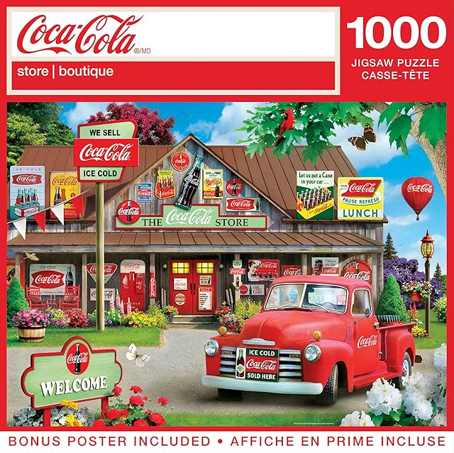 The Masterpieces 1000 Piece Jigsaw Puzzle for Adults and Families - The Coca-Cola Store - 19.25" x 26.75"