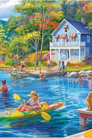 The Roseart - Kodak Premium - Lake Swimming - 1000 Piece Jigsaw Puzzle for Adults