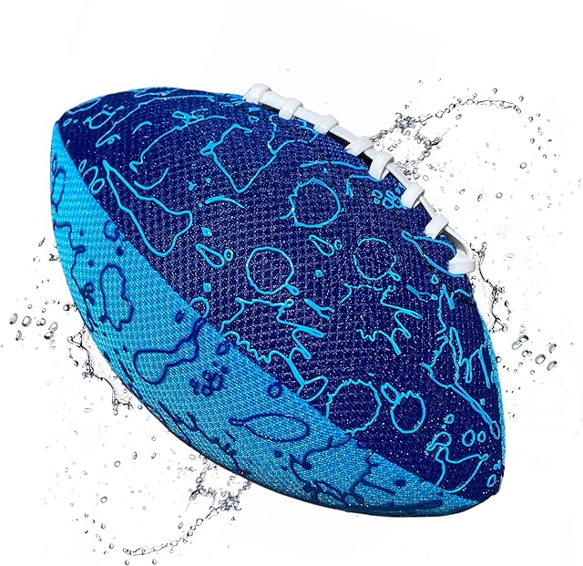 The BAMMAX Waterproof Football for Pool, Beach, Outdoor and Indoor Play - 6.5 inch Size, Durable & Double Laced, Perfect for Beach Accessories, Kids Games, Pool Toys for Kids 3+ Years, All-Weather Games.