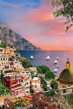 The Ravensburger Positano 500 Piece Jigsaw Puzzle for Adults | Unique Piece Design | Anti-Glare Surface | Ideal for Group Activity and Gifts | FSC Certified