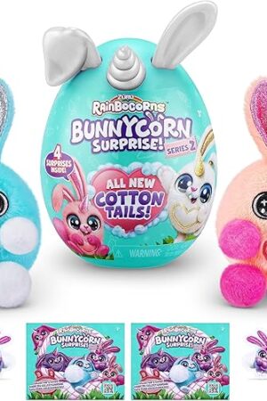 The Rainbocorns Bunnycorn Surprise Series 2 (2 Pack) by ZURU Rabbit Bunny Plush Toy Girls Gift Idea (Randomized Non Duplicate)