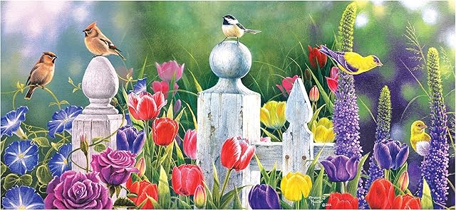 The RoseArt - Abraham Hunter - Garden Birds - 1500 Piece Jigsaw Puzzle