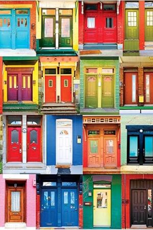 The RoseArt - Kodak Premium - Colorful Montreal Doors - 1000 Piece Jigsaw Puzzle for Adults