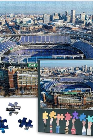 The Puzzles for Adults 1000 Pieces, Baltimore, MD M&T Bank Stadium Jigsaw Puzzles, Adult Puzzle for Adults, Educational Fun Games or Toys for Elders Friends 20X27 INCH