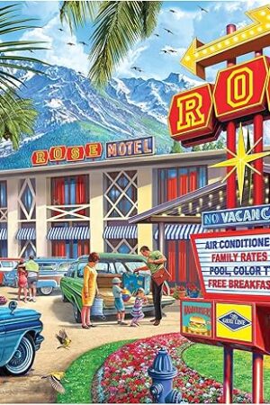 The RoseArt - Back to The Past - Rose Motel - 1000 Piece Jigsaw Puzzle for Adults