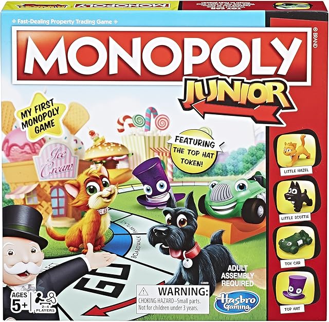 The Monopoly Junior Board Game for 4 Players, Ages 5 and up (Amazon Exclusive)