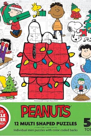 The RoseArt - Mini Shaped Multipack - Peanuts Holiday Friends - 500 Piece Jigsaw Puzzle for Adults