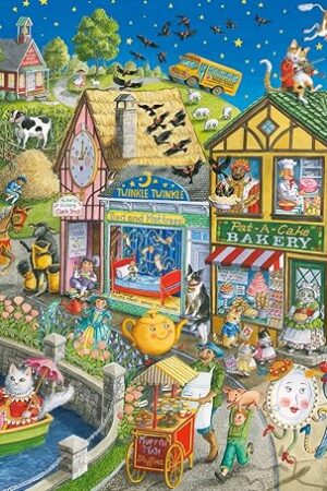 The Ravensburger Mother Gooseville 1000Piece Jigsaw Puzzle | Premium Linen-Structured Paper | Enchanting Nursery Rhyme Scenes by Ingrid Slyder | Eco-Conscious Construction