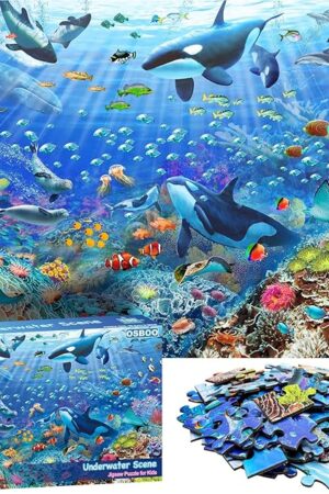 The Puzzles for Kids Ages 4-8 6-8 8-10 Year Old - Underwater Scene - 100 Pieces Jigsaw Puzzle for Kids Learning Educational Puzzles for Boys Girls (with Sturdy Box)