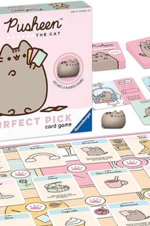 The Ravensburger Pusheen Purrfect Pick Game - Fun Family Activity | Ideal for Cat Lovers and Pusheen Fans | Engaging Gameplay | Suitable for Ages 8 and Up | Pink Edition