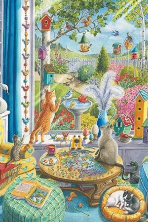 The Ravensburger - The Bird Watchers | 750 Piece Large Format Jigsaw Puzzle | Unique Softclick Technology | Vibrant Imagery | Forest Stewardship Council Certified