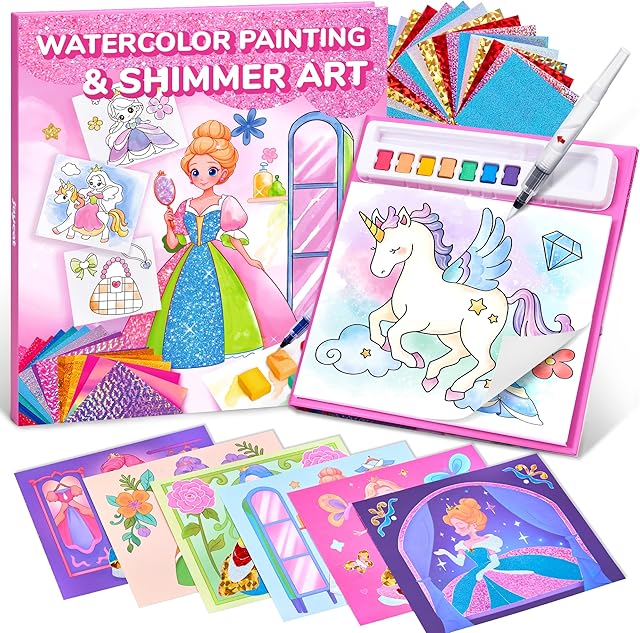 The JoyCat Paint with Water Coloring Books, Art & Craft Activity, Princess No Mess Art for Kids Ages 4-8, Craft Kits & Supplies, DIY Creative Activity, Presents for Girls & Boys
