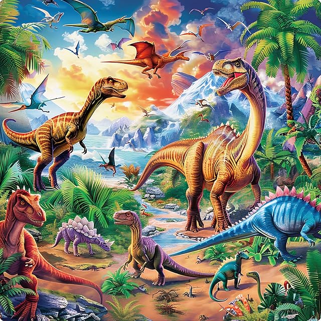 The Jigsaw Puzzles for Kids Ages 6-8 8-10-Dinosaur Puzzle 200 Pieces Relax Kids Puzzles Ages 6-8 10-12 -Learning Educational Toys Gift for Boys and Girls Toddler
