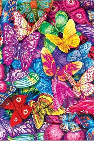 The RoseArt - Kodak Premium - Colorful Butterflies - 350 Piece Jigsaw Puzzle for Adults