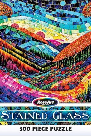The RoseArt - Stained Glass - Dreamland - 300 Piece Jigsaw Puzzle for Adults