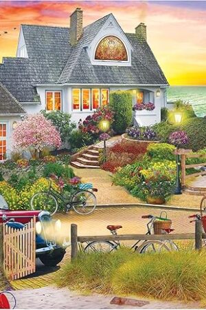The RoseArt - My Happy Place - Seaside Hill - 1000 Piece Jigsaw Puzzle for Adults