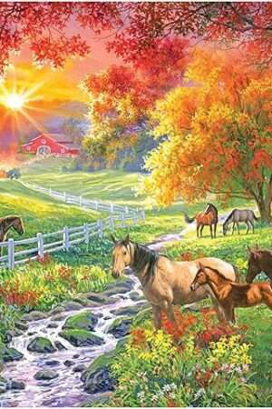 The RoseArt - Abraham Hunter - September Pasture - 300 Piece Jigsaw Puzzle for Adults