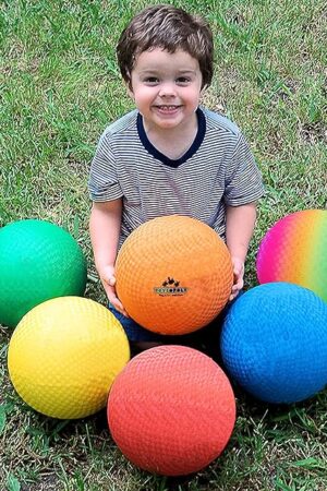 The Playground Balls 8.5 Inch, Kickball Dodgeball for Kids and Adults - Bouncing Dodge Ball, Handball, Square Game for Outdoor & Indoor + Free Pump & Mesh Bag