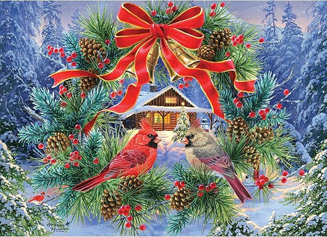 The RoseArt - Abraham Hunter - Deck The Halls - 1000 Piece Jigsaw Puzzle for Adults