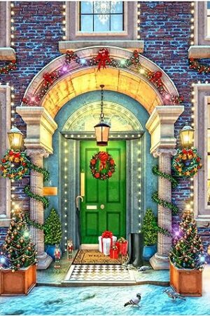 The RoseArt - Kodak Premium Holiday Light Up - Christmas Facade - 500 Piece Jigsaw Puzzle for Adults
