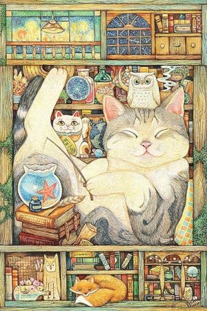 The Pintoo Jigsaw Puzzles 600 Piece for Adults - Cotton Lion - Break Time - Easy Storage Snug Interlocking Plastic Puzzle No Glue Required [H2965]